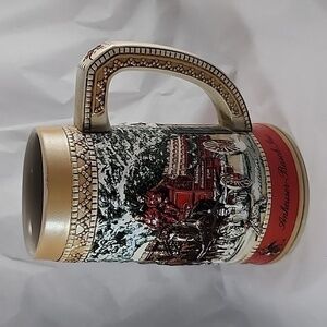 Budweiser 1987 Limited Edition Holiday Stein Series "C" Clydesdales Busch Brazil